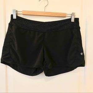 Lululemon Black Shorts w/ Zippered Back Pocket